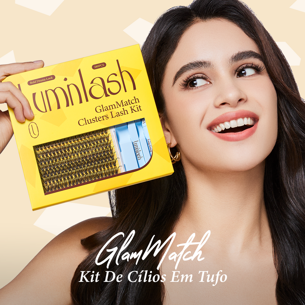 LUMINLASH 280-Piece Eyelash Cluster Kit 8-16mm | Bold Drama Look 30D+40D | DIY Extension with Glue & Sealant