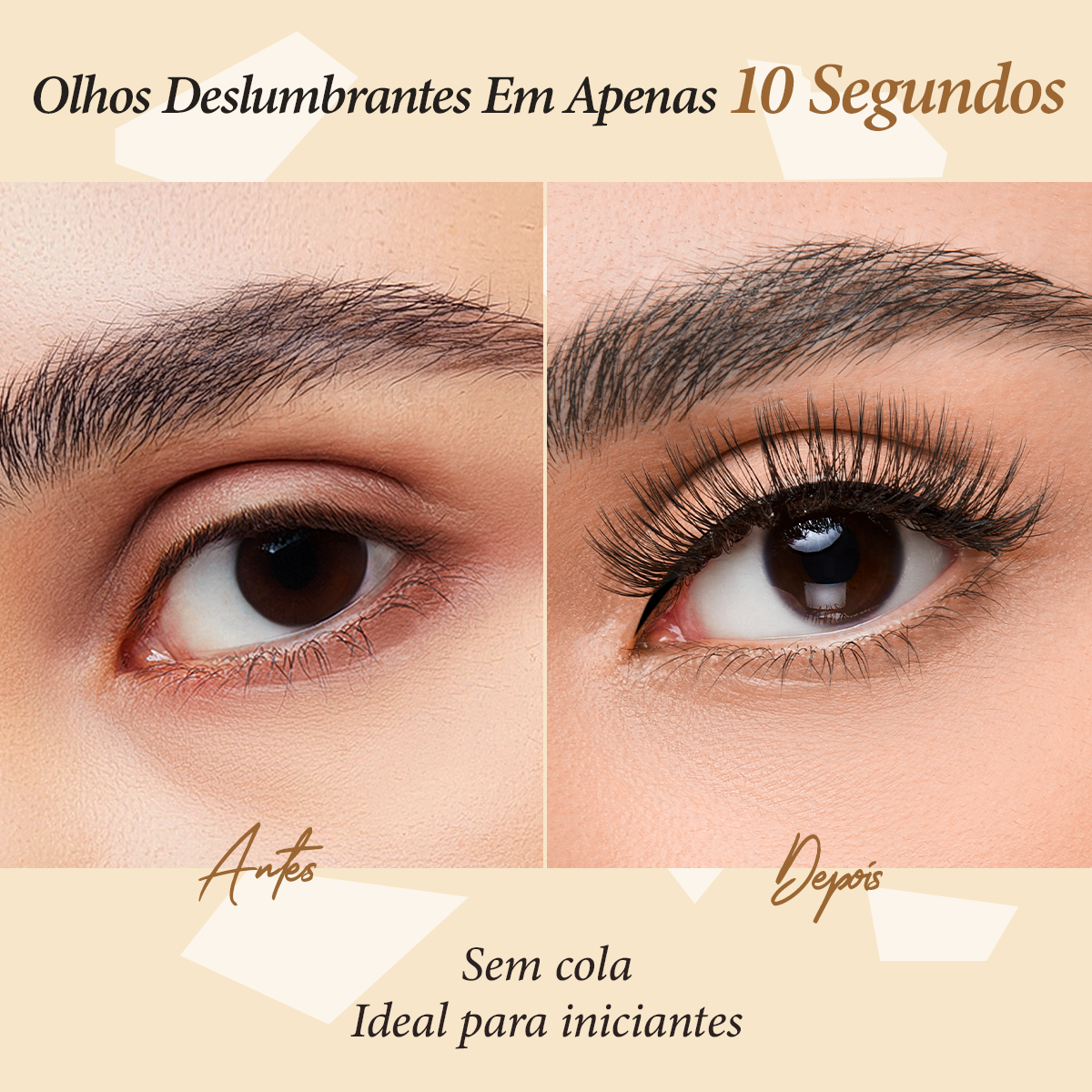 LUMINLASH Self-Adhesive False Eyelashes | Daily Natural Look | One-Piece Design | Reusable