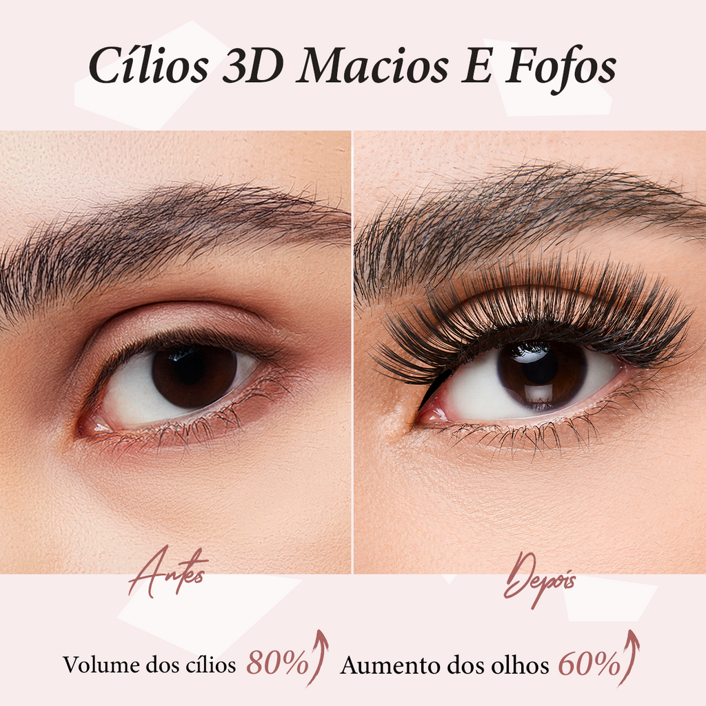 LUMINLASH False Eyelashes 3 Pairs – Doll-Eye Look | 3D Fluffy Comfortable One-Piece for Beginners