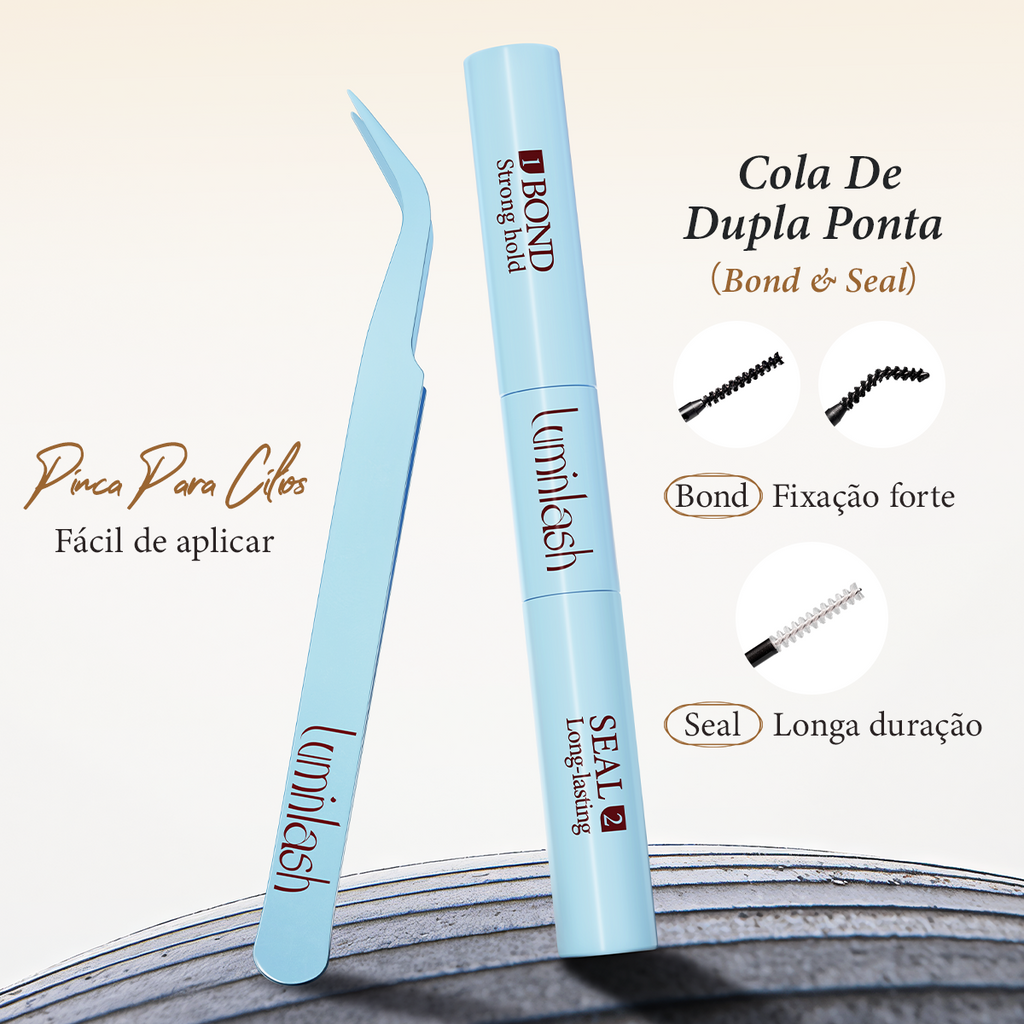 LUMINLASH 280-Piece Eyelash Cluster Kit 8-16mm | Bold Drama Look 30D+40D | DIY Extension with Glue & Sealant