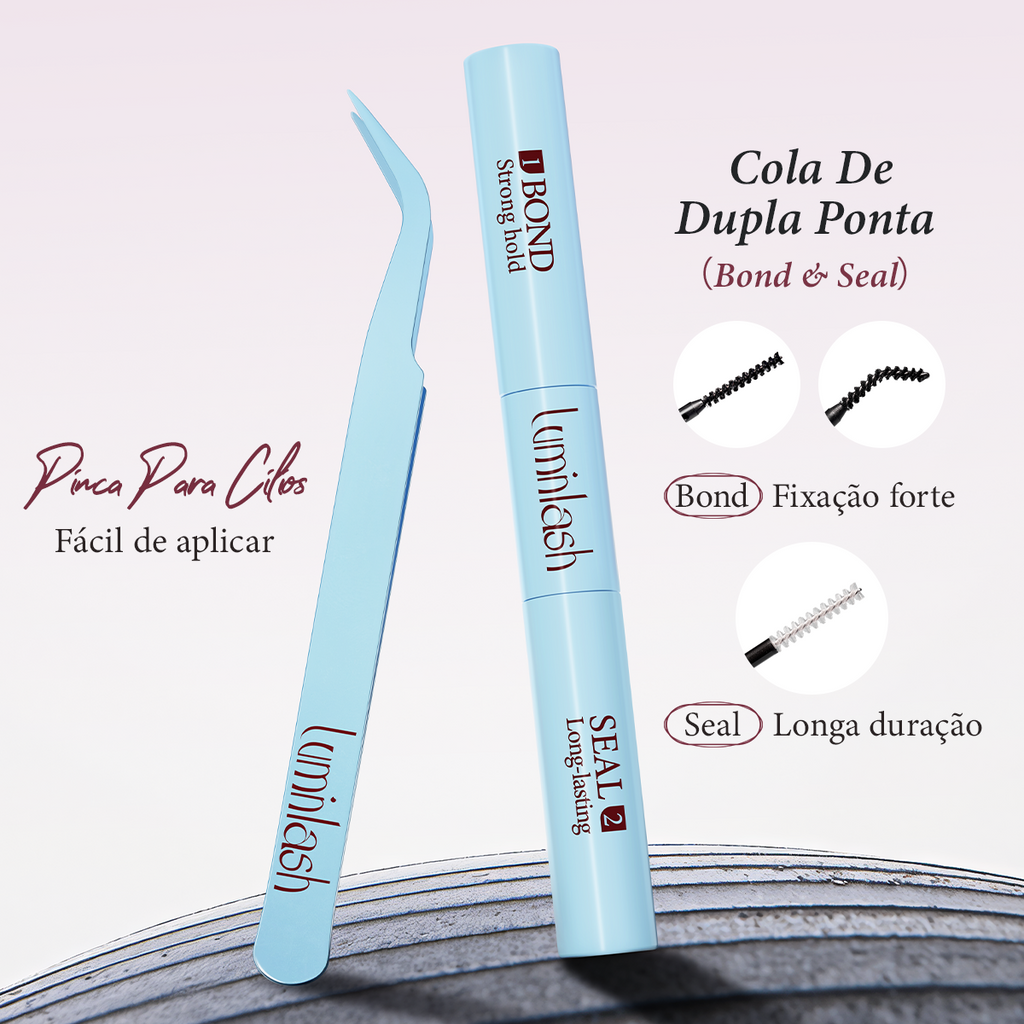LUMINLASH Cluster Eyelash Kit 144PCS 8–18mm | Daily Natural Look D | DIY Extension with Glue & Sealant