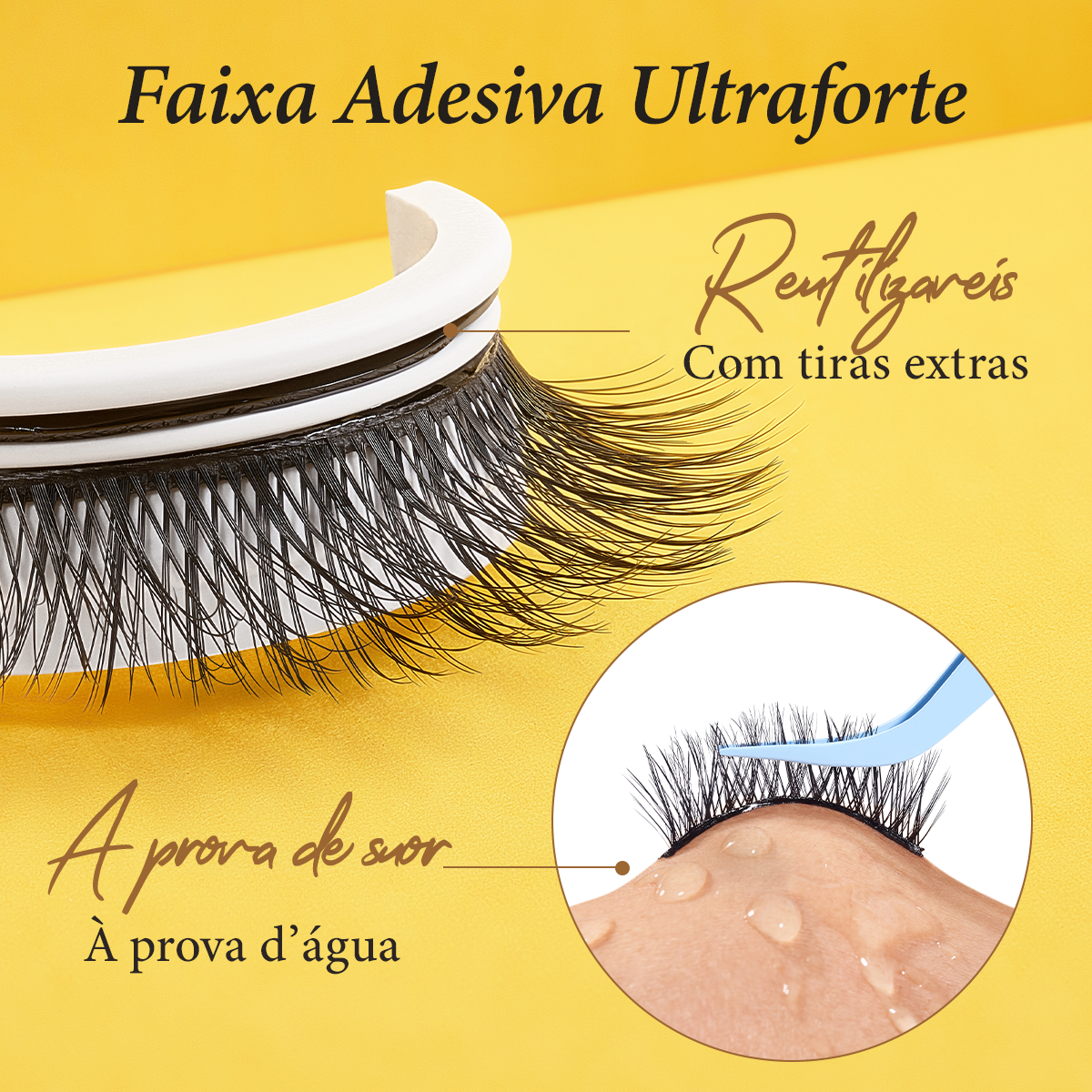 LUMINLASH Self-Adhesive False Eyelashes | Daily Natural Look | One-Piece Design | Reusable