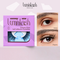 LUMINLASH Self-Adhesive False Eyelashes | Bold Glamour Look D | One-Piece Design | Reusable