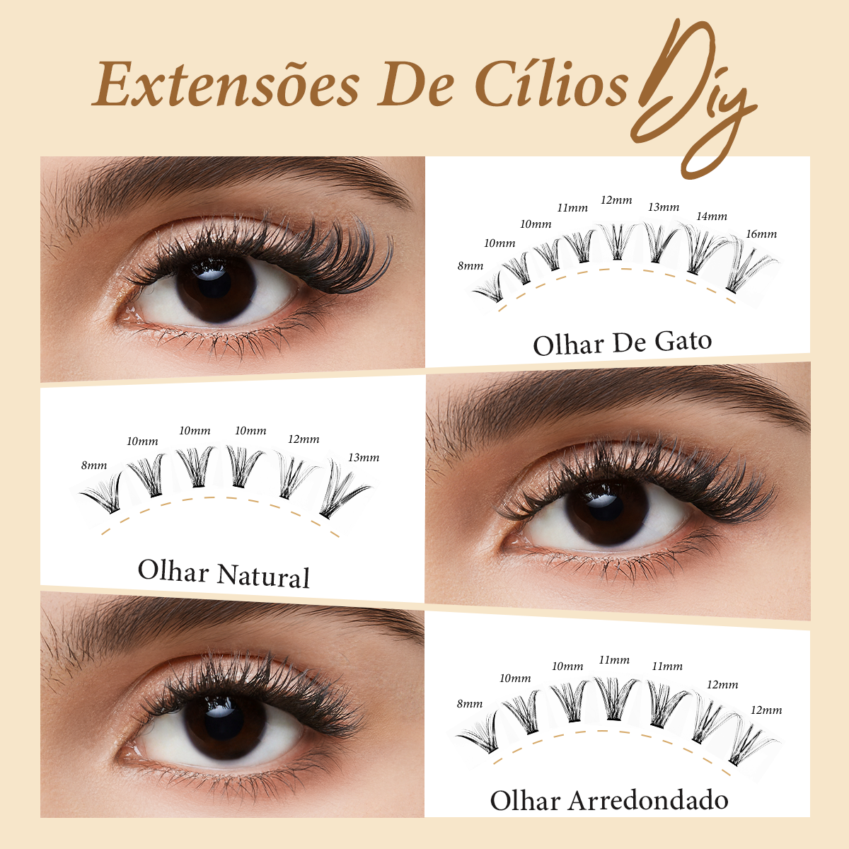 LUMINLASH 280-Piece Eyelash Cluster Kit 8-16mm | Bold Drama Look 30D+40D | DIY Extension with Glue & Sealant