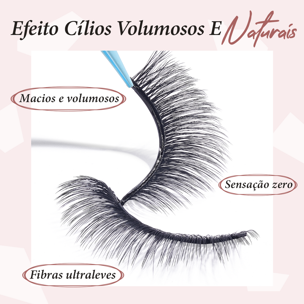 LUMINLASH Self-Adhesive False Eyelashes | 3D Defined Look | One-Piece Design | Reusable