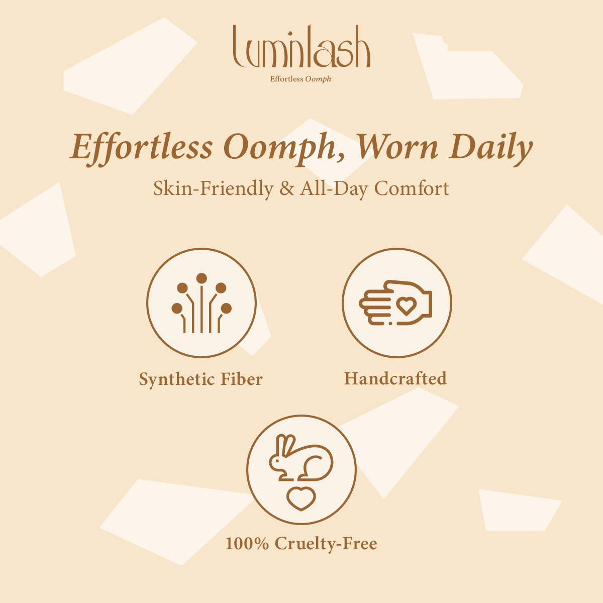 LUMINLASH Self-Adhesive False Eyelashes | Daily Natural Look | One-Piece Design | Reusable