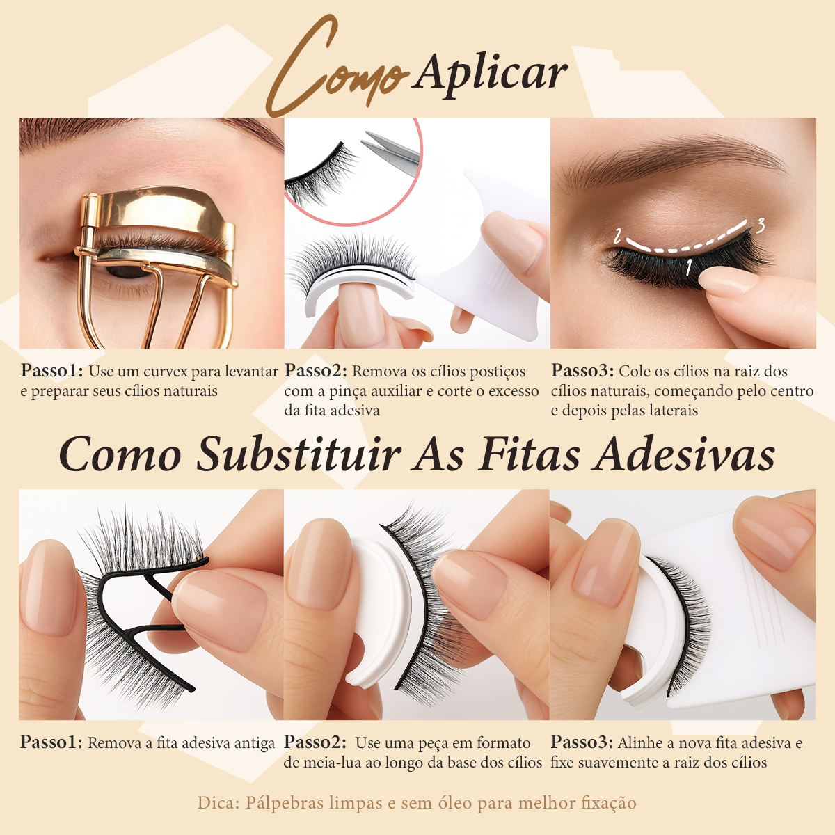 LUMINLASH Self-Adhesive False Eyelashes | Daily Natural Look | One-Piece Design | Reusable