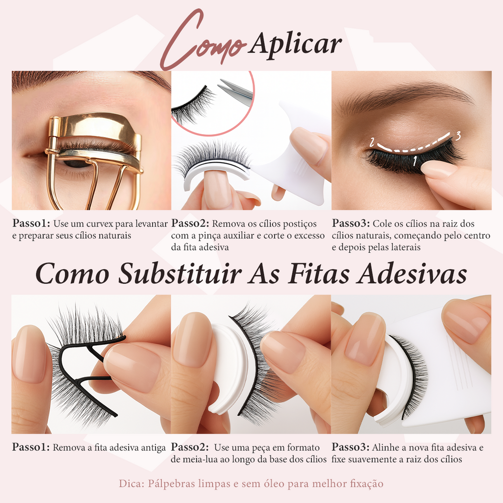 LUMINLASH Self-Adhesive False Eyelashes | 3D Defined Look | One-Piece Design | Reusable
